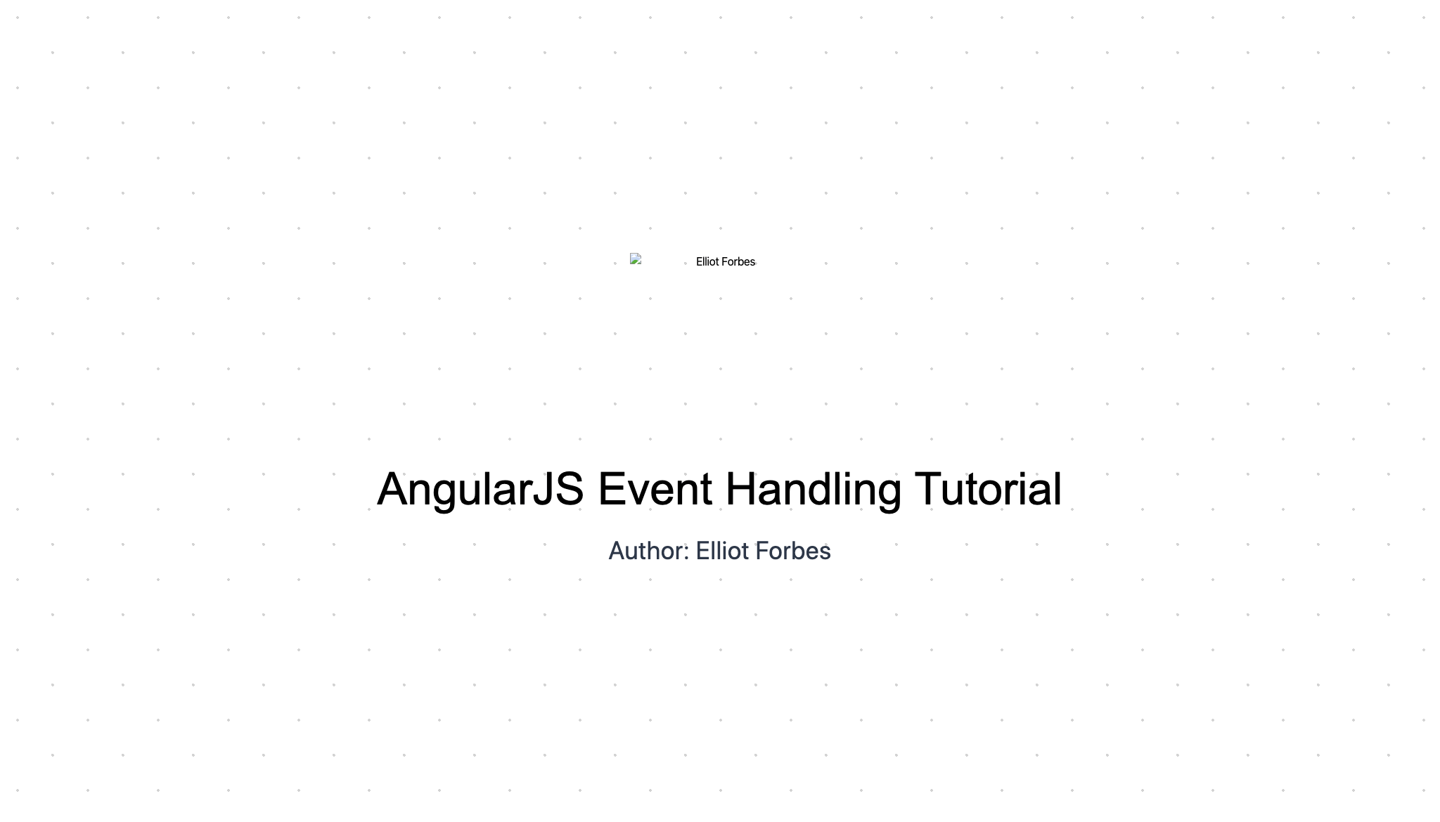 AngularJS Event Handling Tutorial