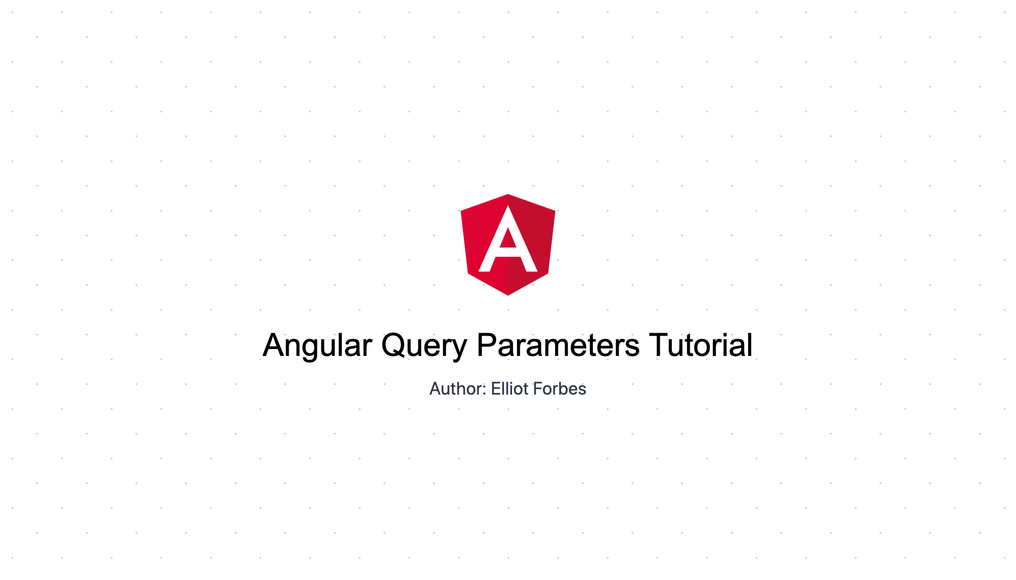 Angular Query Parameters Tutorial