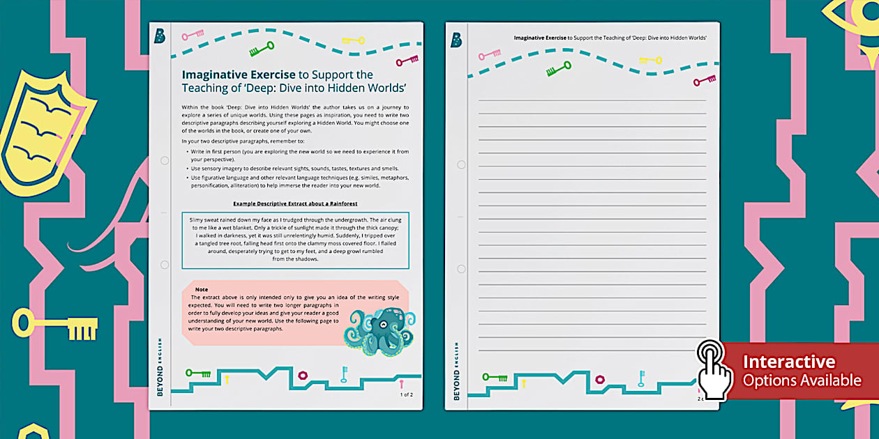 Imaginative Exercise Deep Dive into Hidden Worlds Twinkl