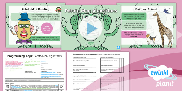 Computing Programming Toys Potato Man Algorithms Year 1
