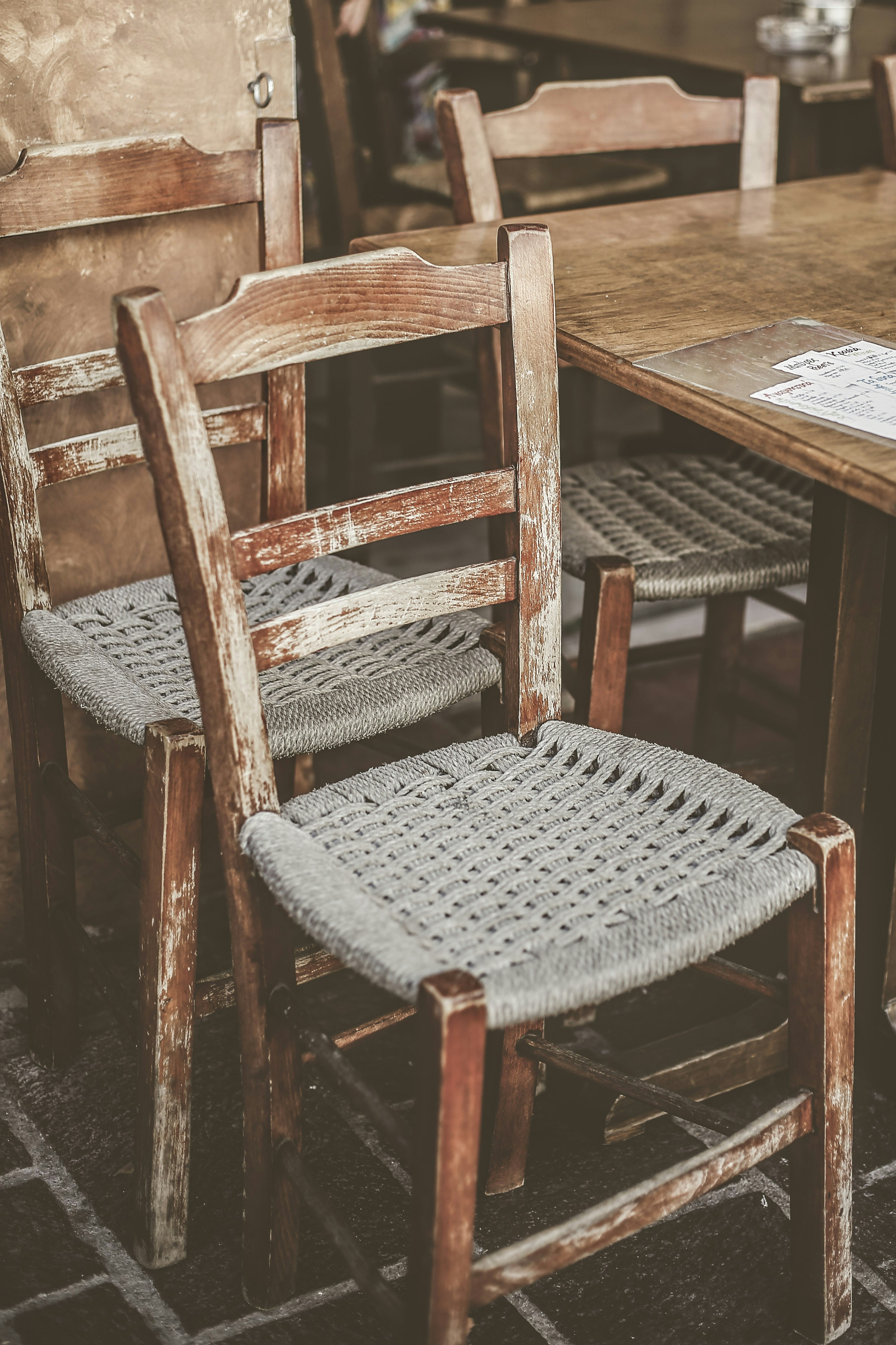 Two gray ladderback chairs photo Free Furniture Image on Unsplash