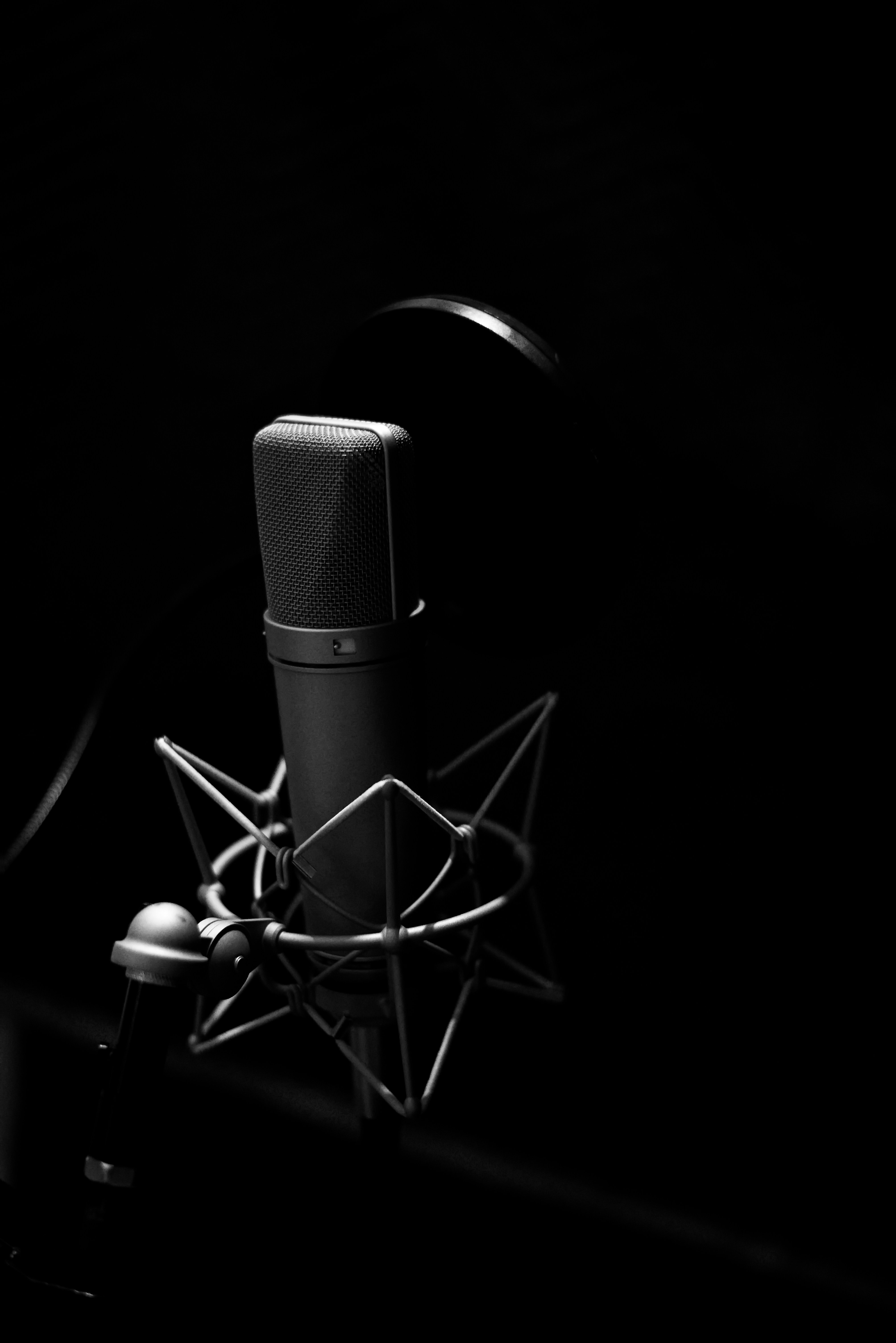 Microphone Black Background