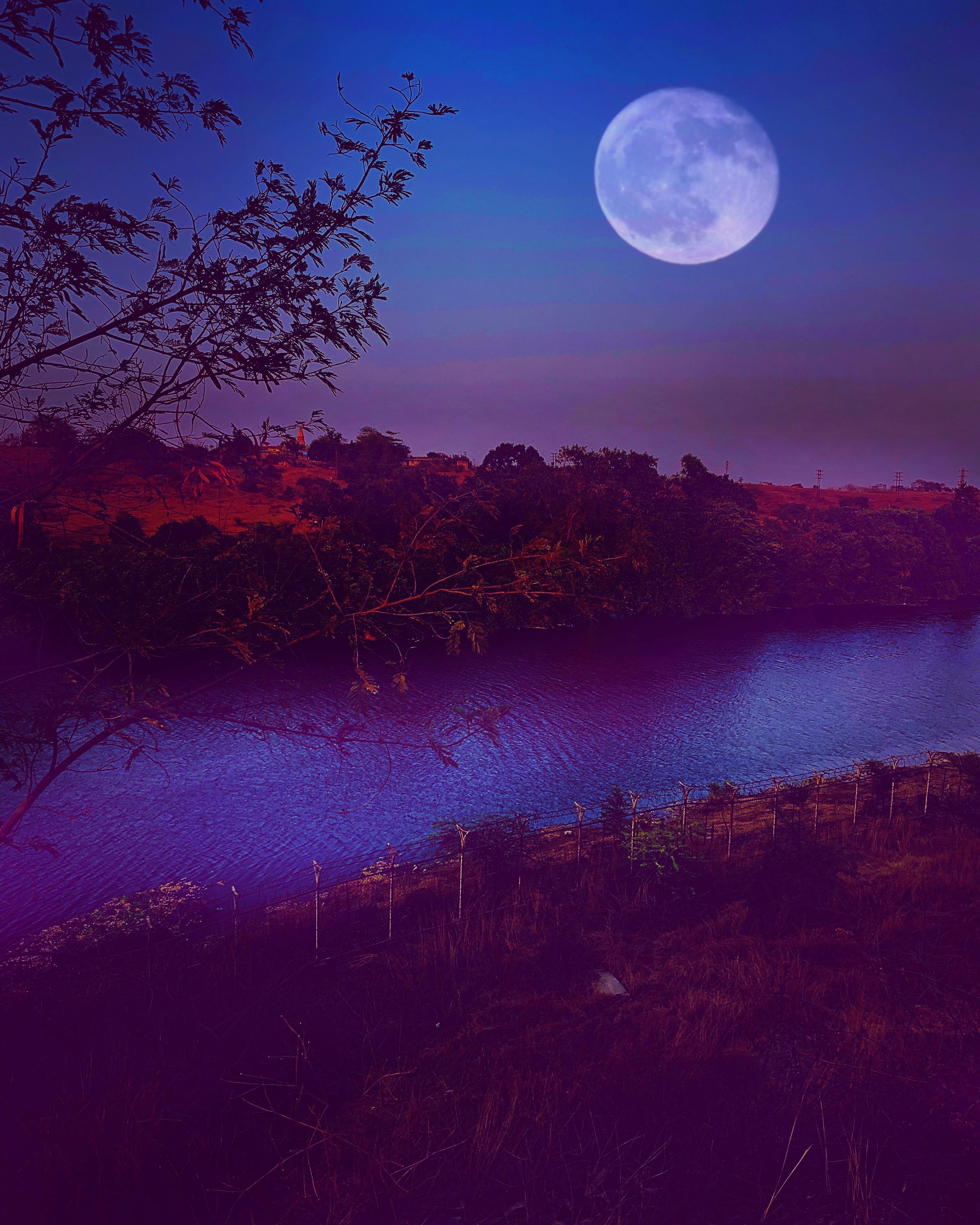 water under full moon photo Free Image on Unsplash