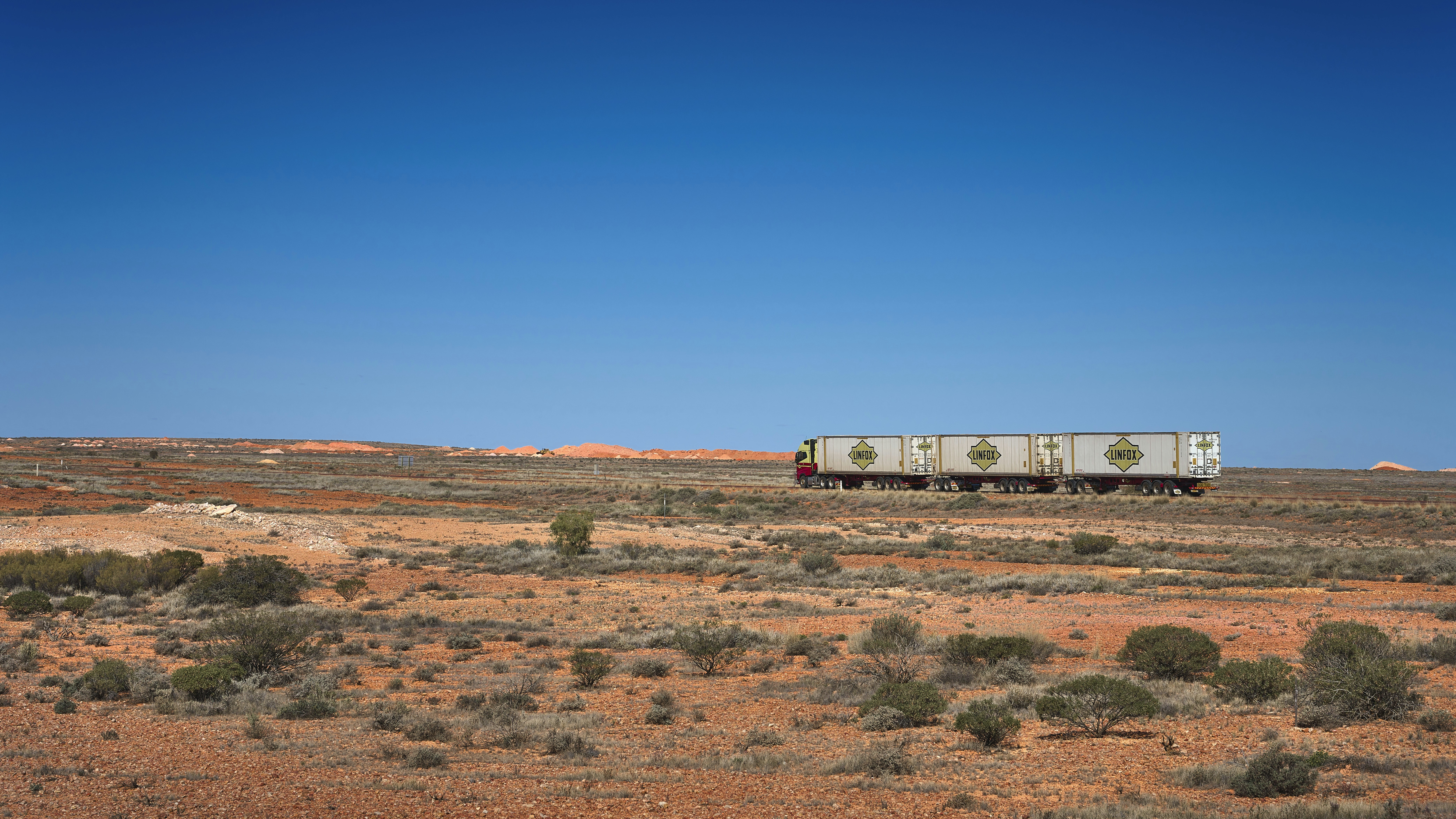 A train traveling through a desert photo Free Coober pedy sa Image on
