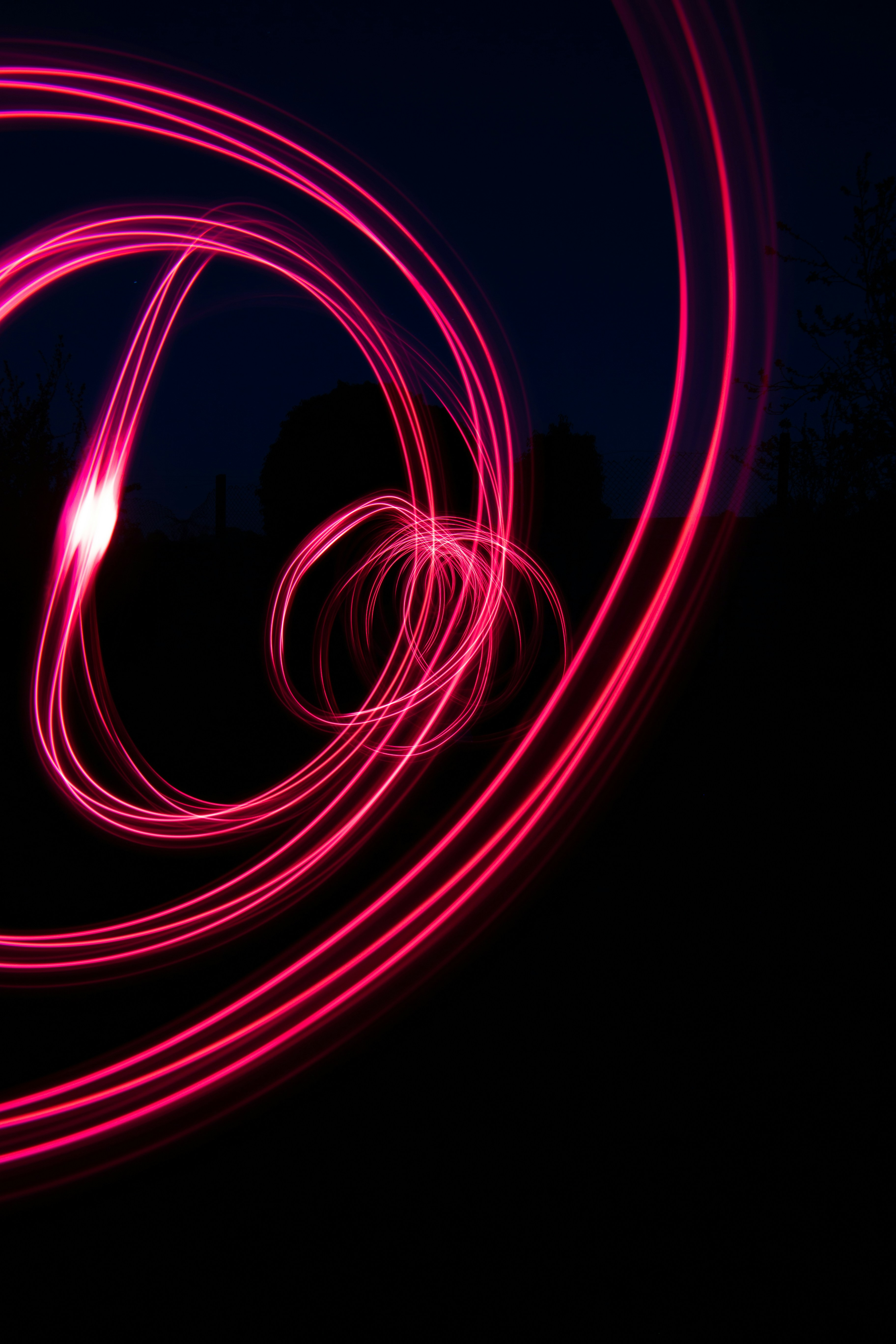 A blurry photo of a red light in the dark photo Free Light Image on