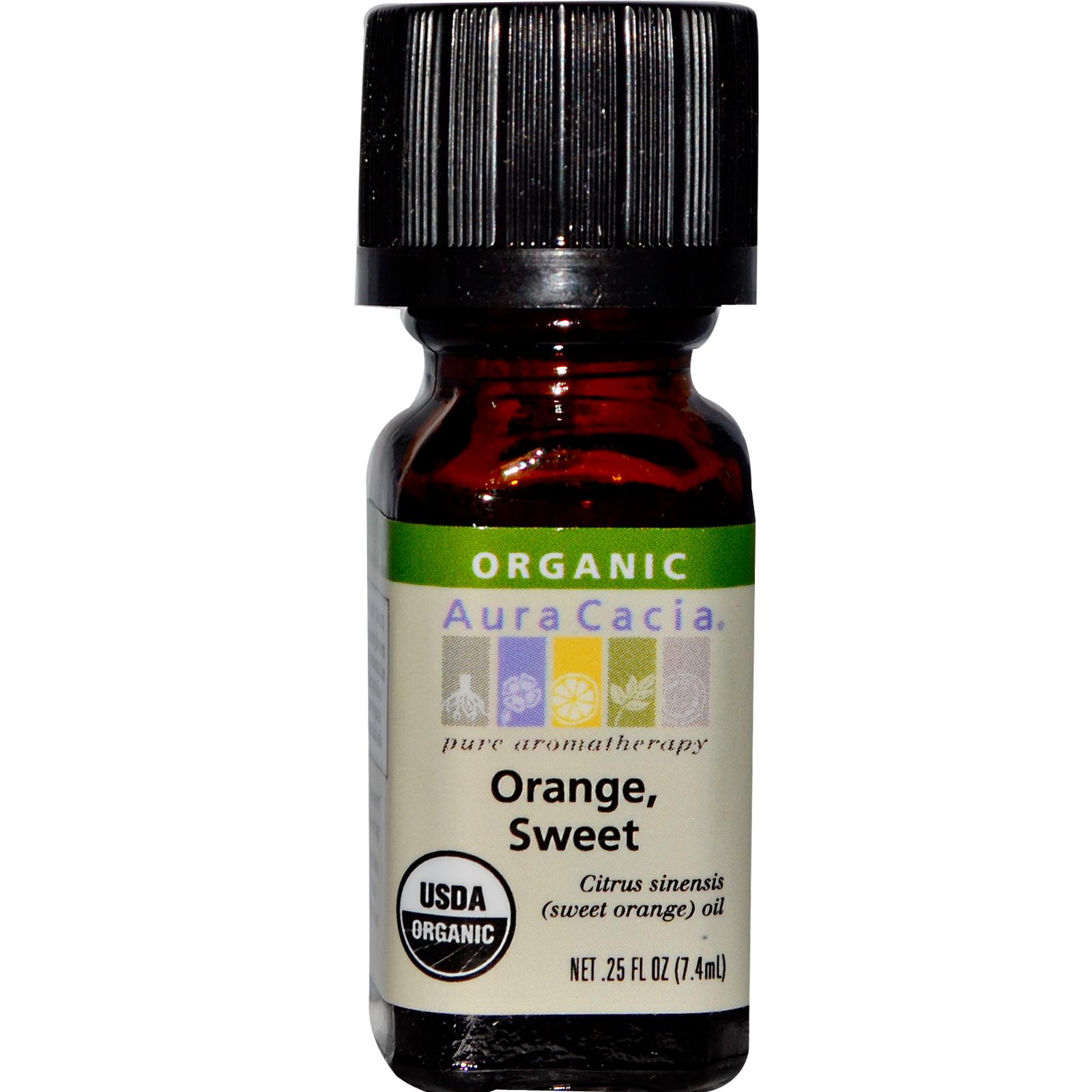 Buy Aura Cacia Sweet Orange Essential Oil 0.25 fl. oz. Certified Organic, Part no 8331
