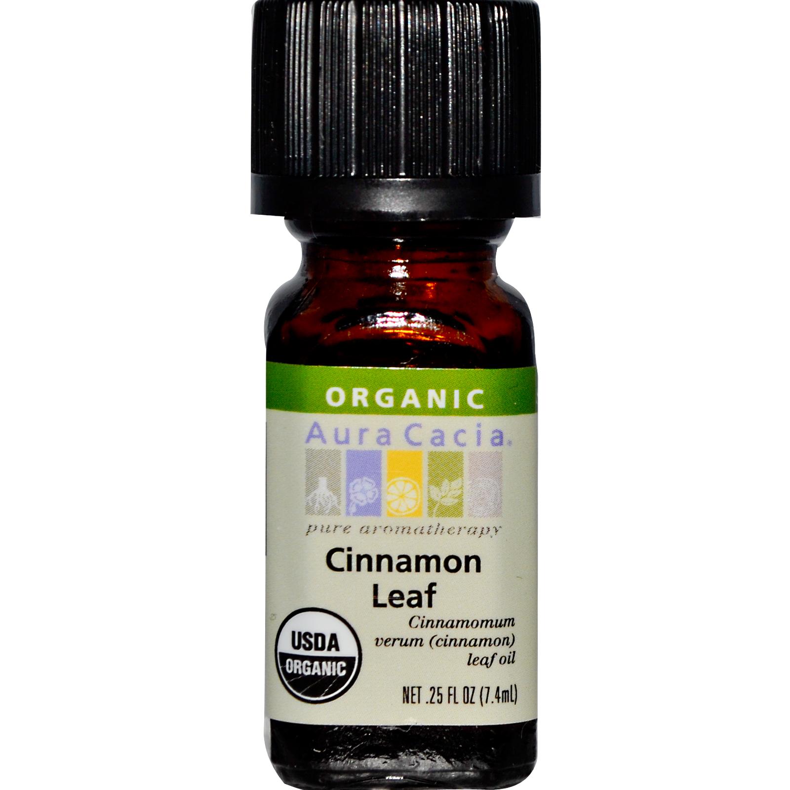 Buy Aura Cacia Cinnamon Leaf Essential Oil 0.25 fl. oz. Certified Organic, Part no 8331