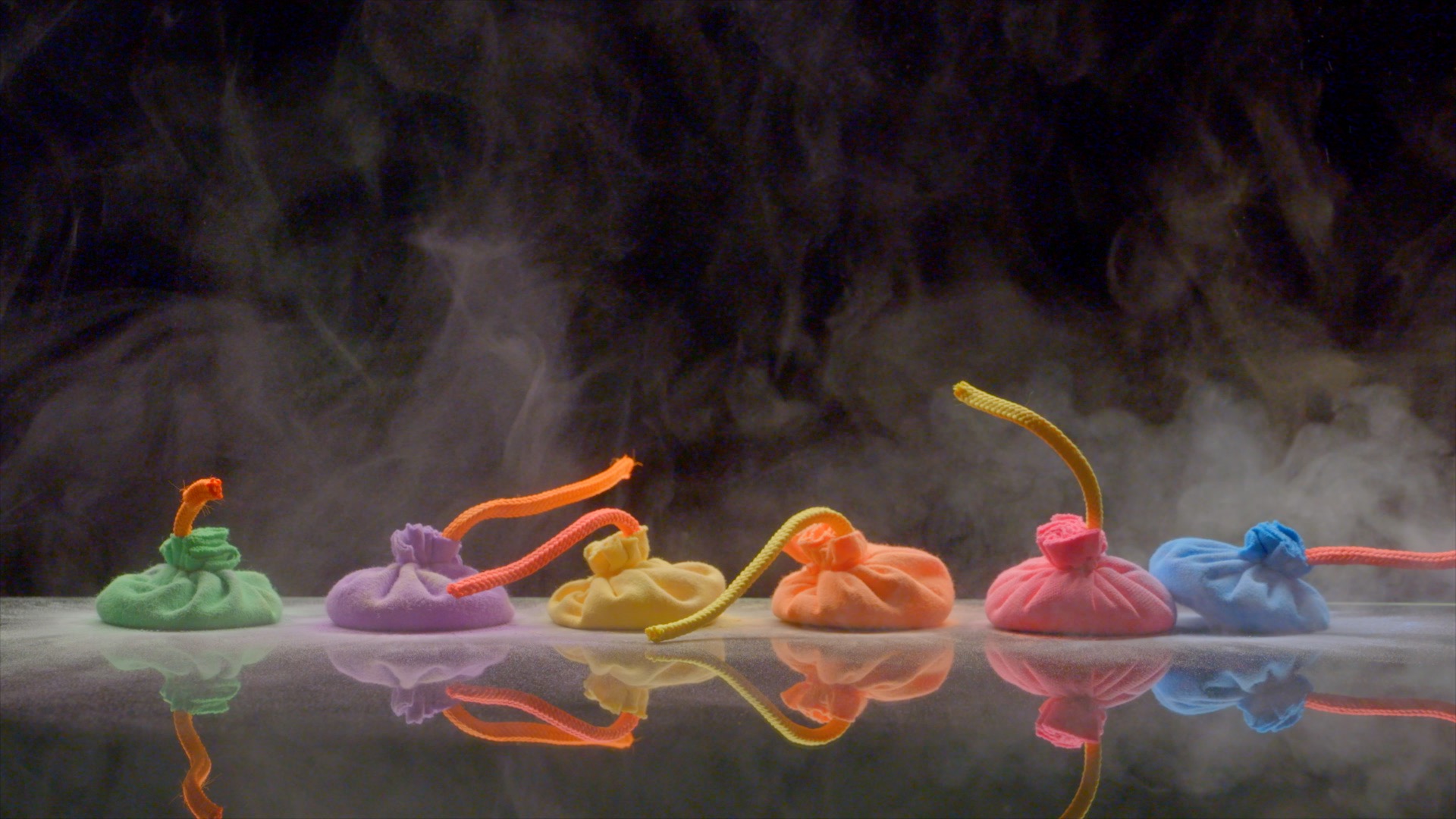 Chalk Bombs Balls that create colored chalk puffs with every throw.