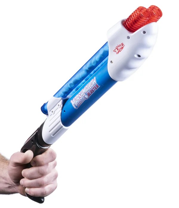 Marshmallow Shotgun Doublebarreled pumpaction shooter.