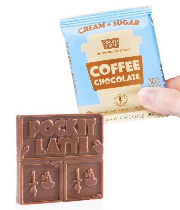 Pocket Latte A convenient coffee snack that’ll get you through the day.