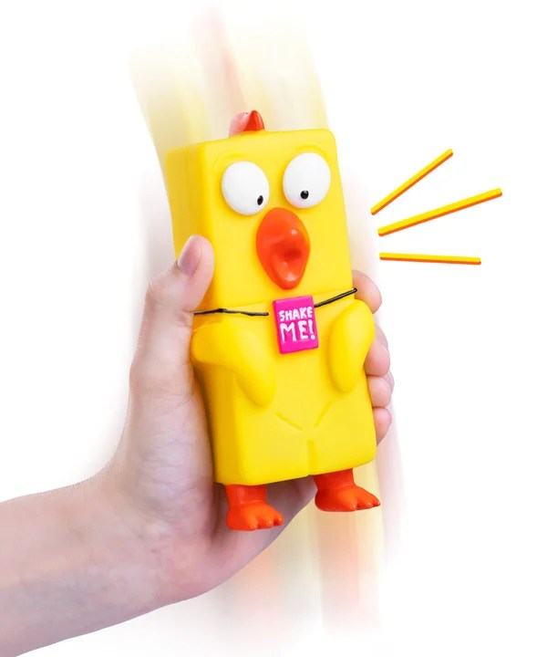 Shake Me Chickens Wacky chicken toys with a hilariously annoying sound!