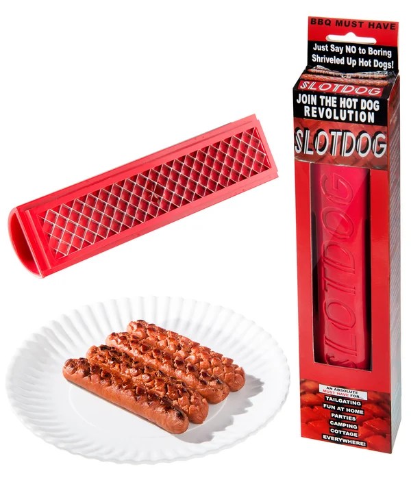 The Slot Dog Grilling tool to improve hot dog flavor.