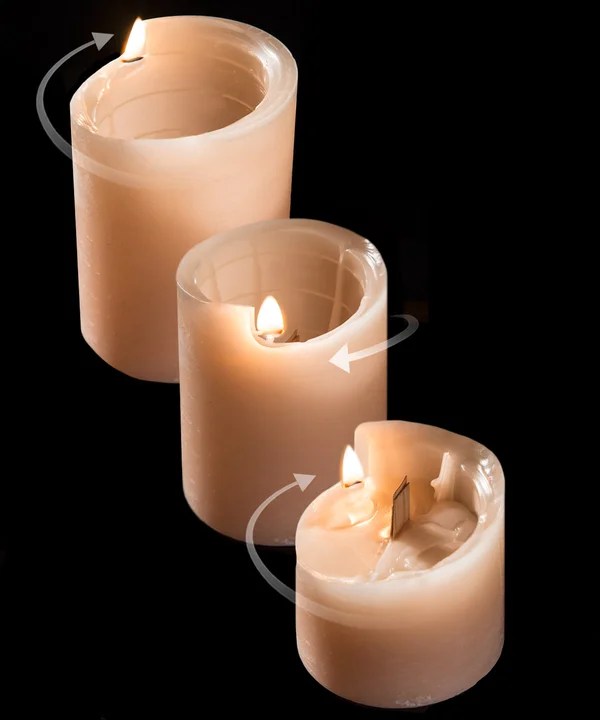 Spiral Candle Unique coiled wick candle recycles itself into a pillar