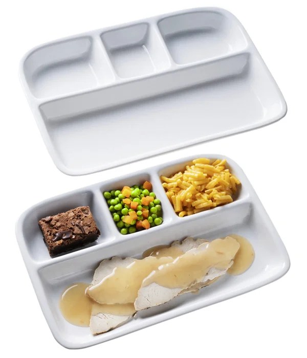Stoneware TV Dinner Trays The classic platter made of reusable ceramic!