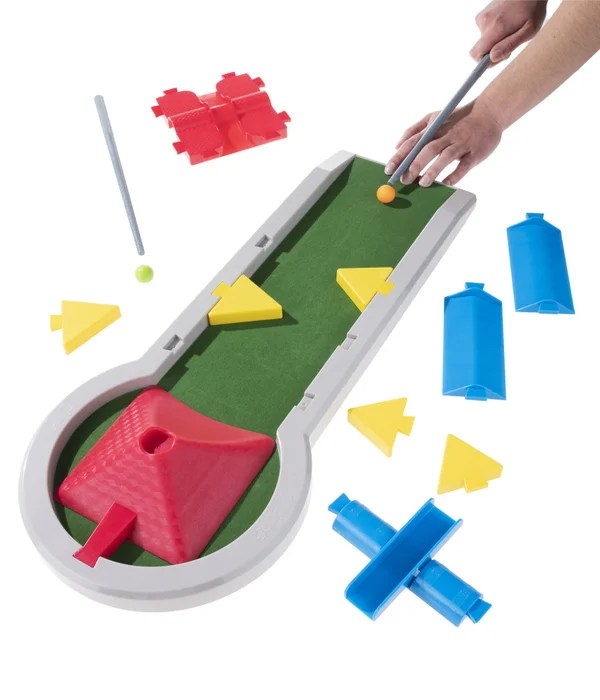 Tabletop Billiard Mini Golf Play mini golf with pool cues on your table!