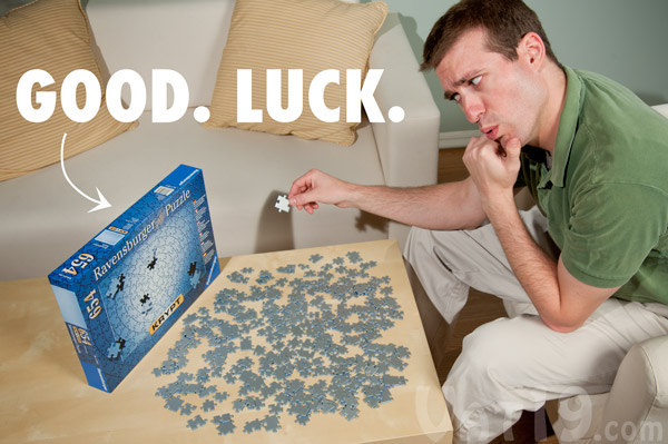 Krypt Jigsaw Puzzle Challenging 654 piece puzzle without a discernible