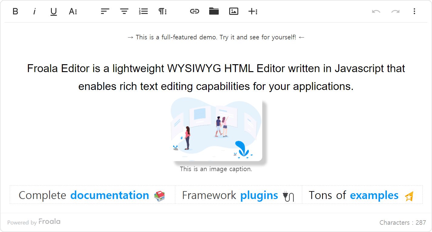 Froala WYSIWYG HTML Editor