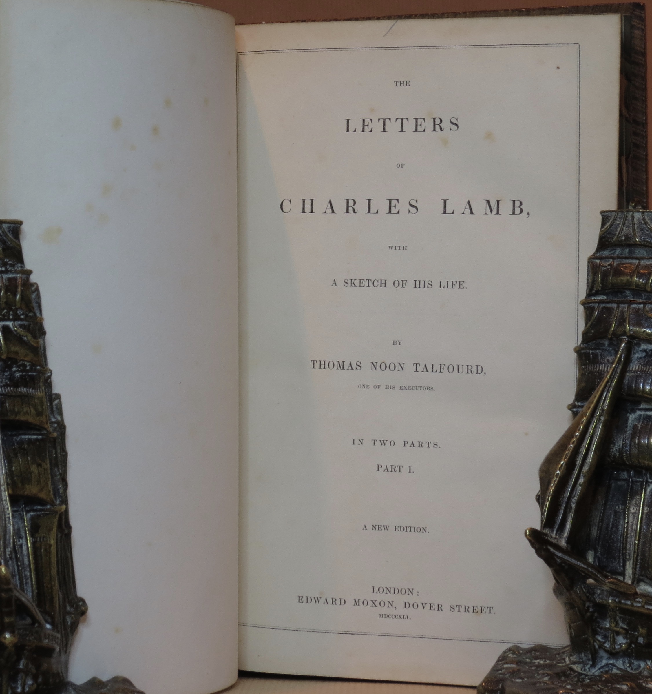 The Letters of Charles Lamb. by LAMB, Charles McConnell Fine Books