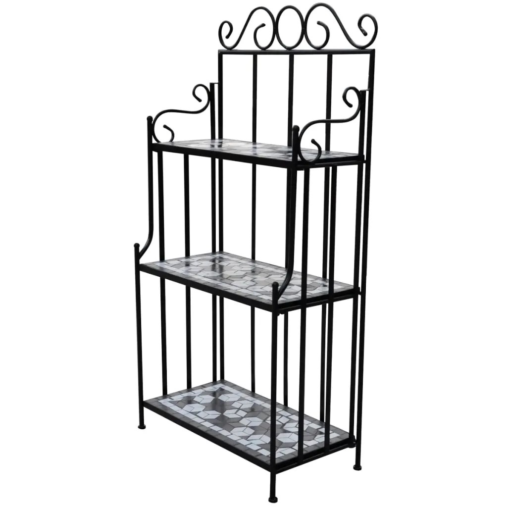 bNew Metal Plant Stand Display 3Shelf Stand Mosaic Home Garden Decor