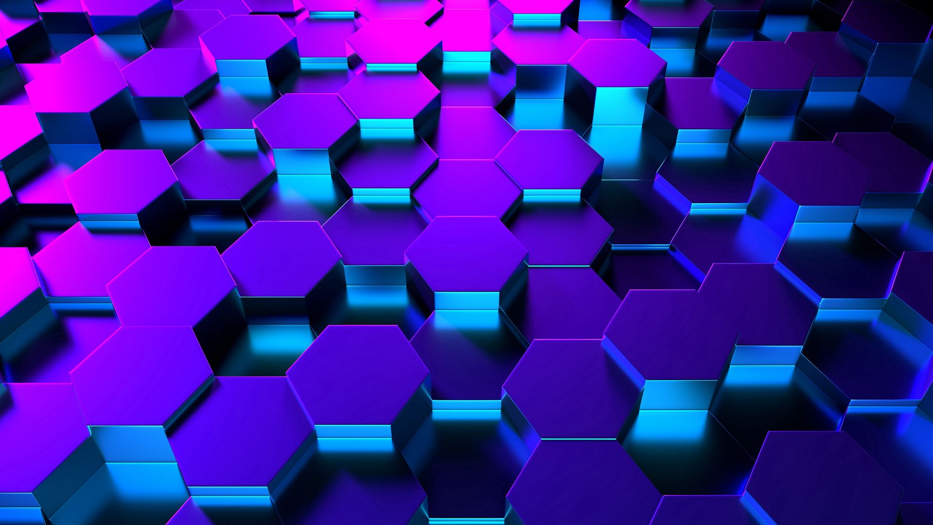 Download wallpaper 1920x1080 hexagons, shape, rendering, highlighting