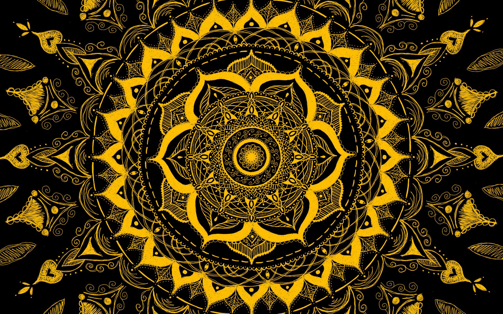Download wallpaper 1920x1200 mandala, pattern, abstraction, tangled