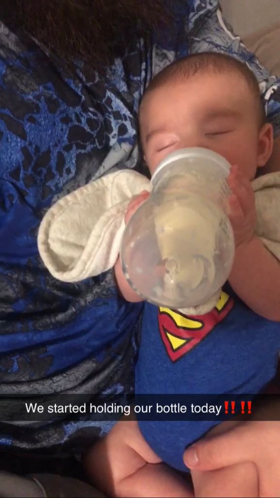 3 month old holding his bottle March 2024 Babies Forums What to