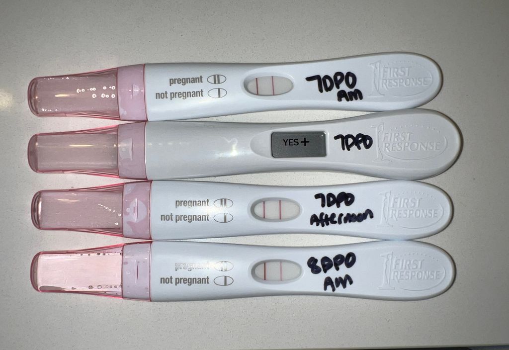 LIVE PREGNANCY TEST FINDING OUT IM PREGNANT! 711 DPO LINE, 42 OFF