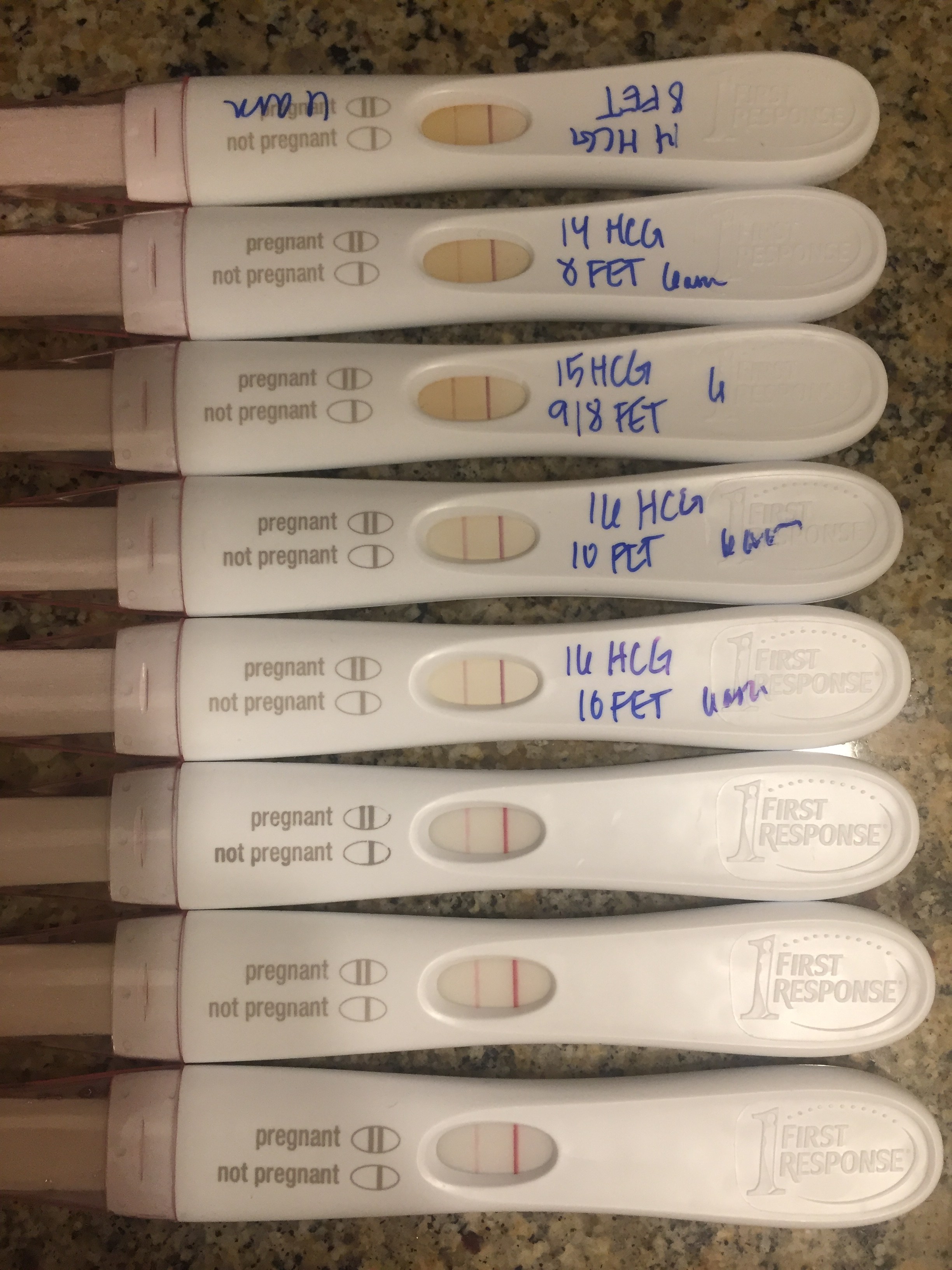 Beta HCG level low and preg tests not getting darker Trying to