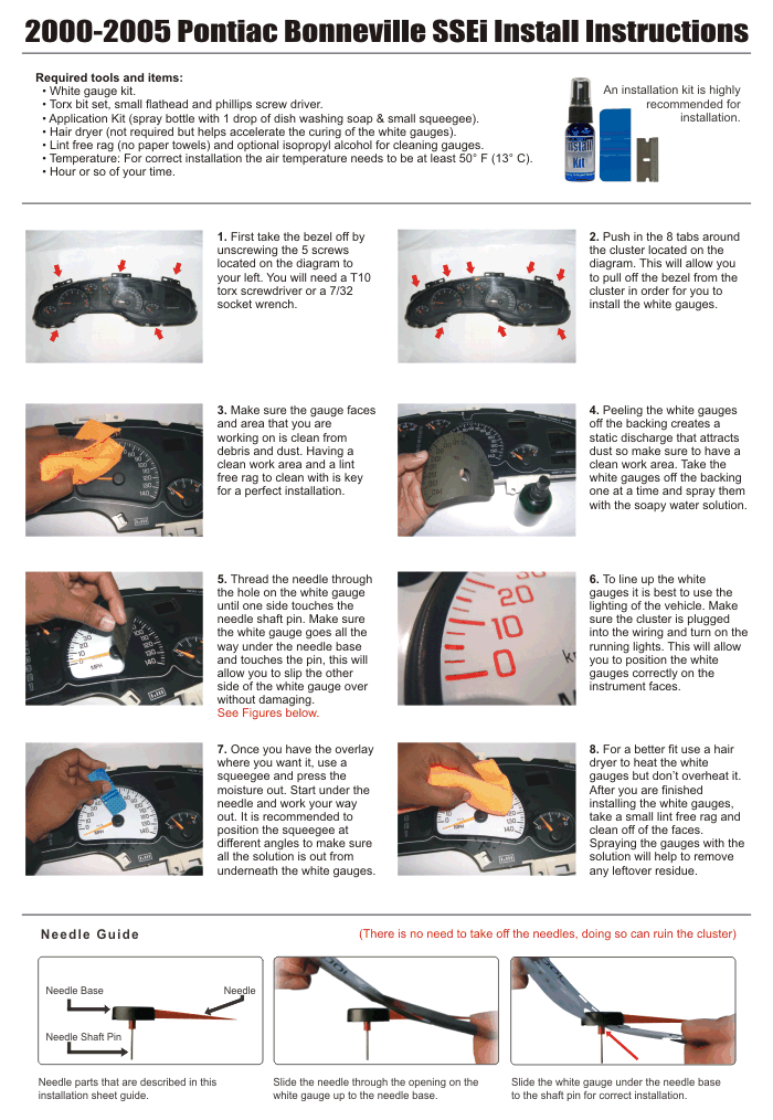 Buy 20002005 Pontiac Bonneville SSEi GXP NonBoost Dash Cluster White