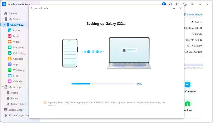 Easily Transfer Files from Android Phone to PC Using USB CableDr.Fone
