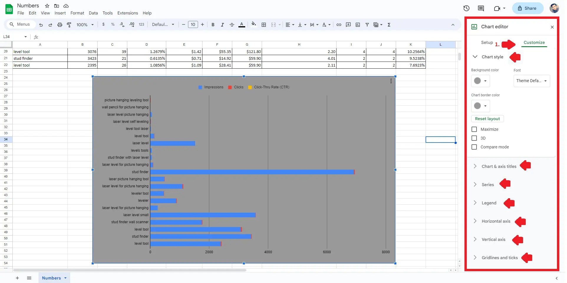 Making Cool Bar Graphs in Google Sheets