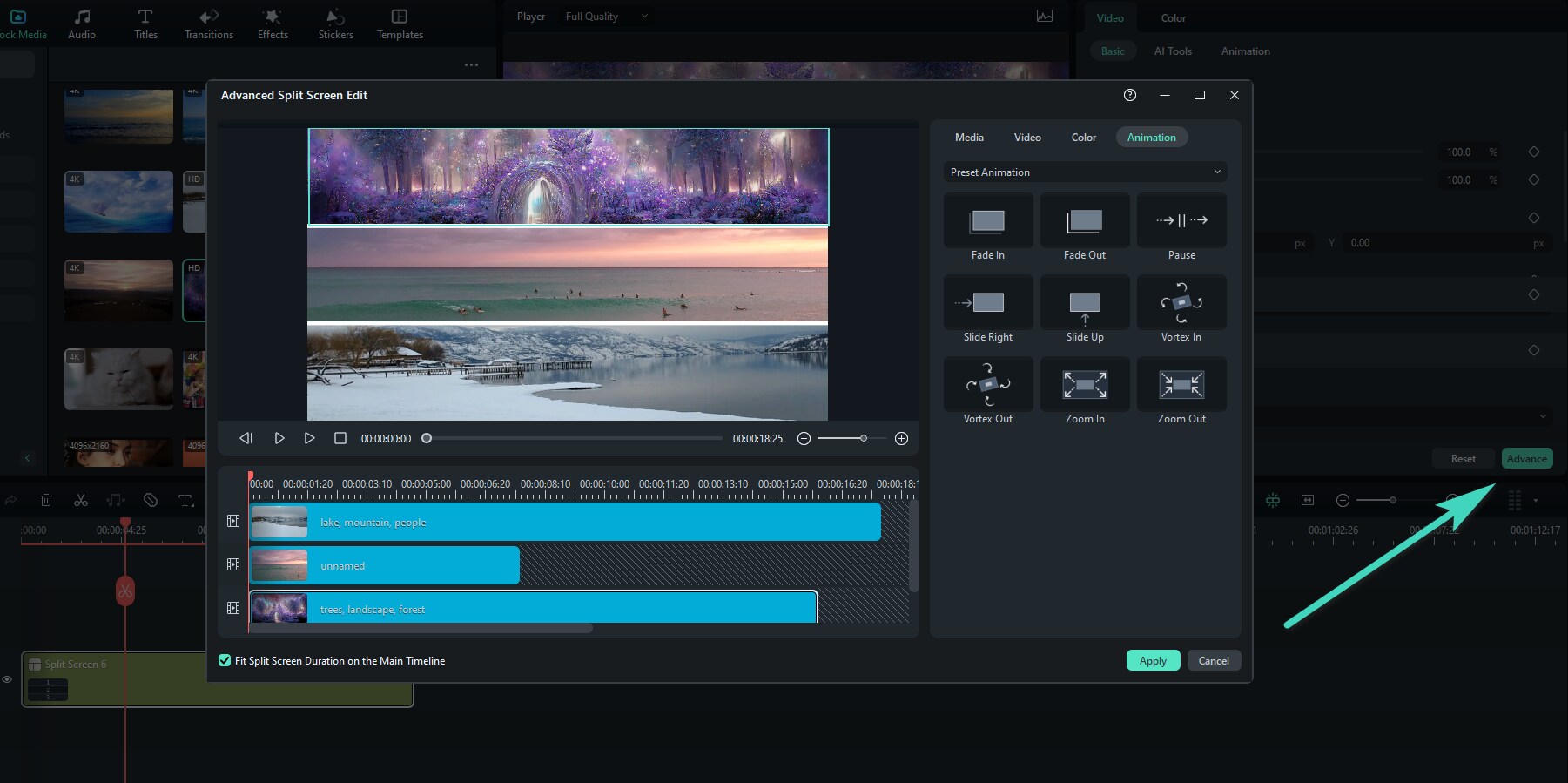 Crear Video en Pantalla Dividida Guía de Filmora