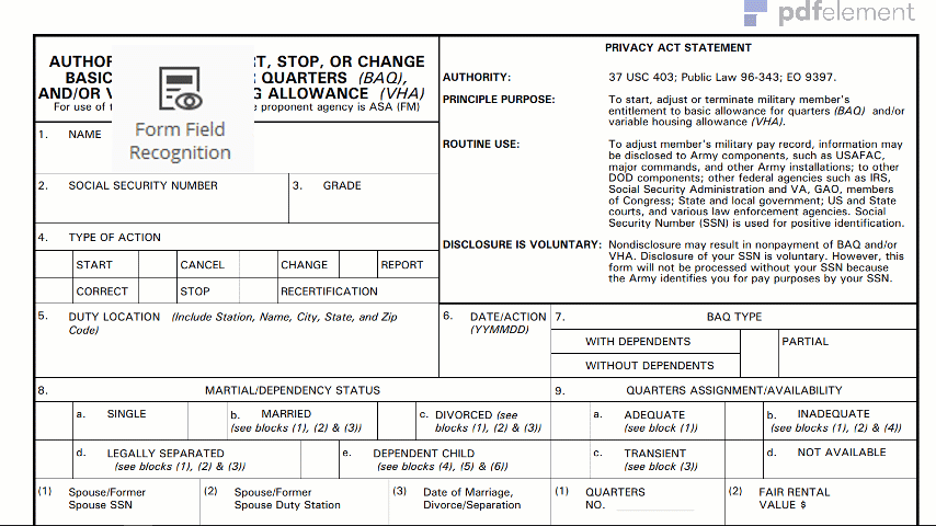 DA Form 5960 Free Download, Create, Edit, Fill and Print Wondershare
