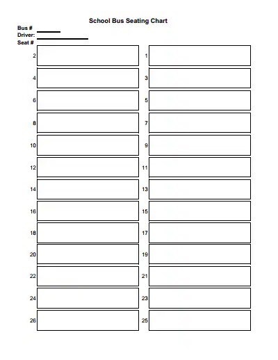 Seating Chart Template: Free Download, Edit, Fill and Print