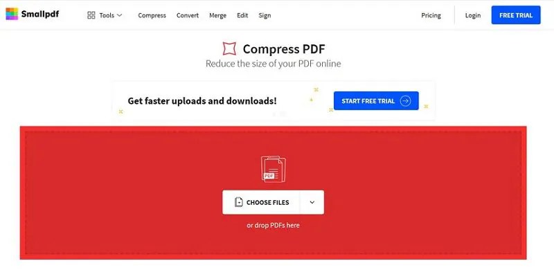 Reduce the file size of your PDF online & free