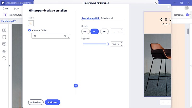Wie man die PDFHintergrundfarbe ändert〡PDFelement