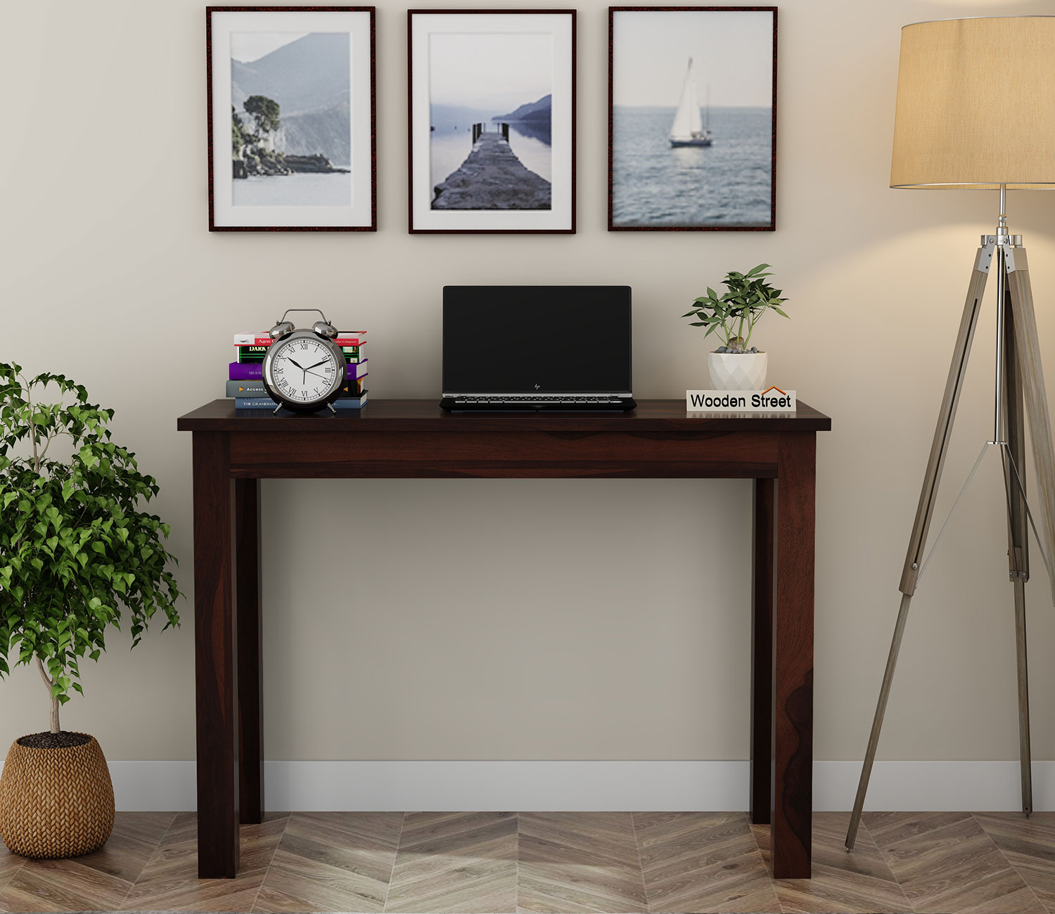 Buy Optima Sheesham Wood Study Table (Walnut Finish) Online in India at