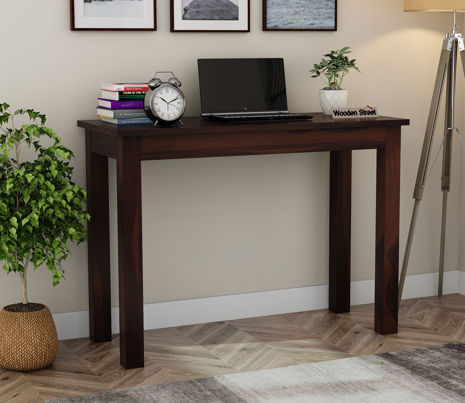 Buy Optima Sheesham Wood Study Table (Walnut Finish) Online in India at