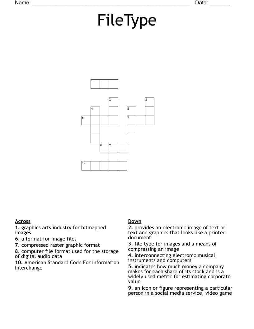 FileType Crossword WordMint
