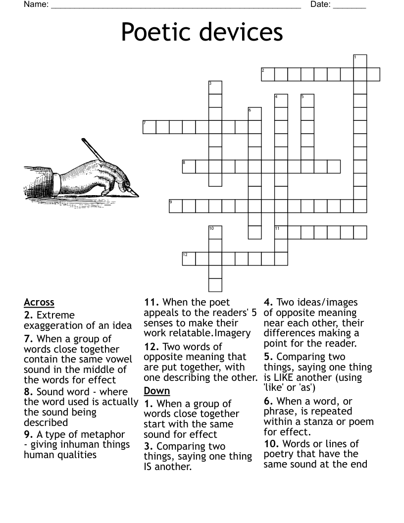 English Crossword Puzzle Grade 7 WordMint