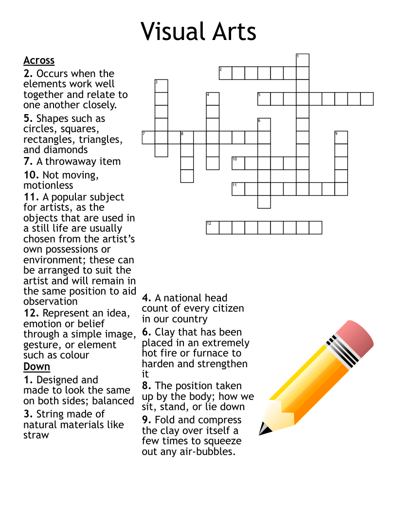 Elements of Art Crossword WordMint