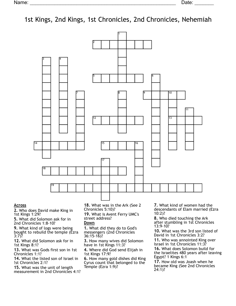 Solomon Builds the Temple Word Search WordMint