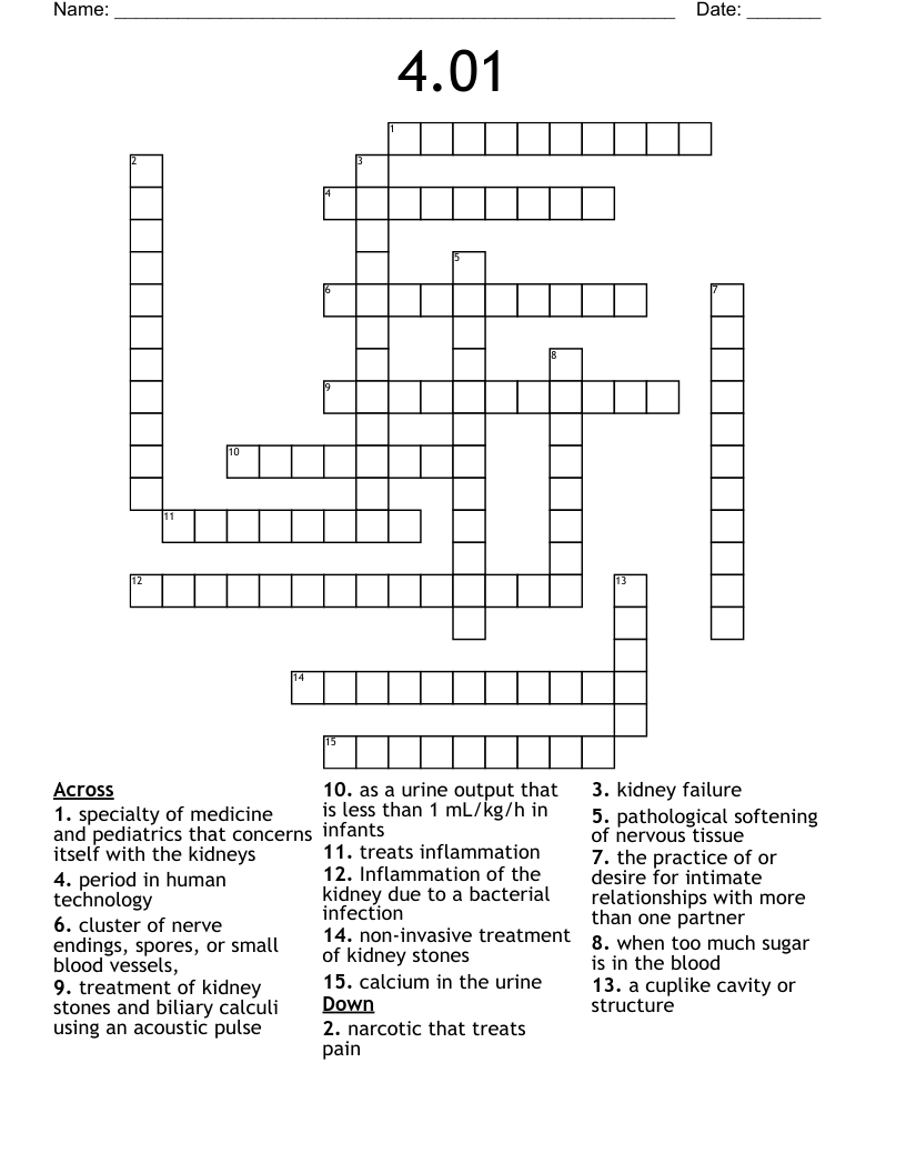 4.01 Crossword WordMint