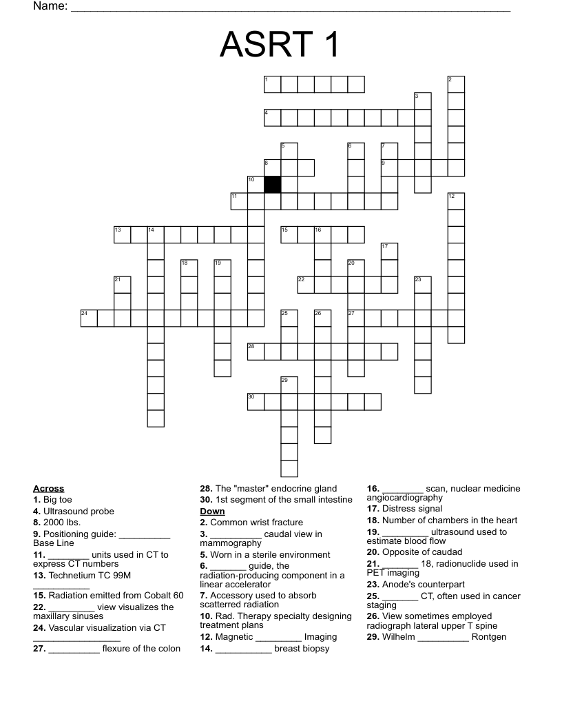 ASRT 1 Crossword WordMint