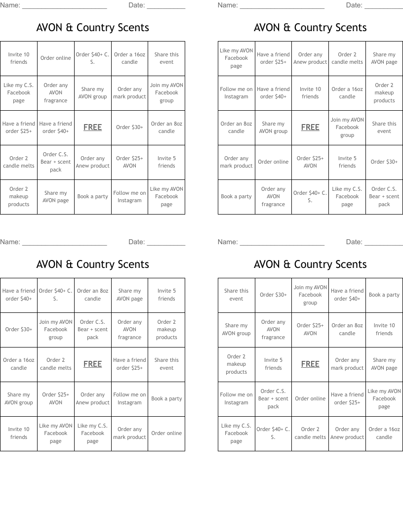 AVON WORD SEARCH WordMint