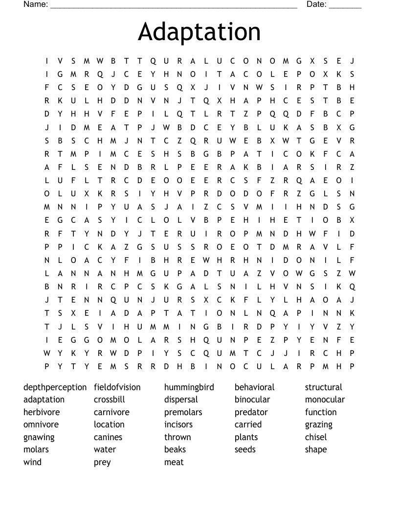 animal nutrition Word Search WordMint