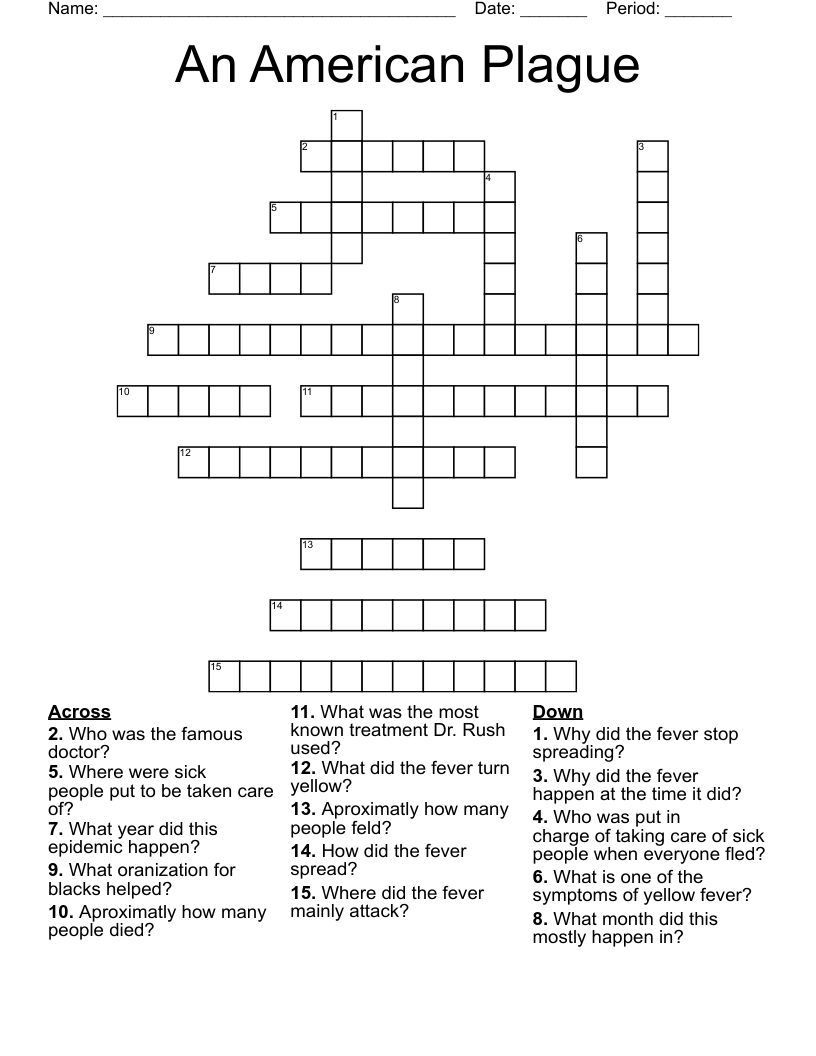 54 Yellow Fever Mosquito Crossword Crossword Clue