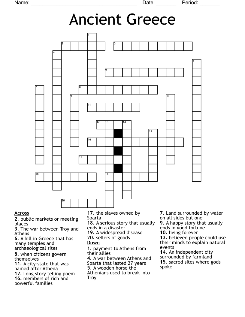 ancient greek meeting places crossword pointerpandemonium