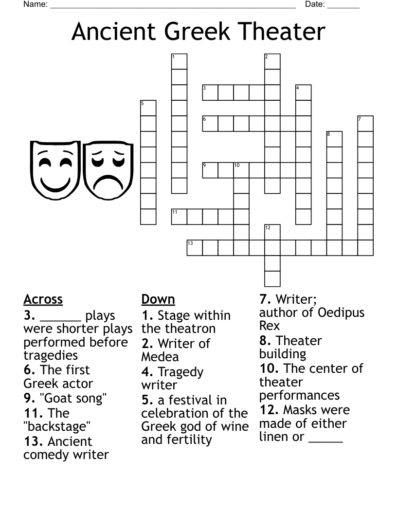 Greek Theatre Word Search WordMint