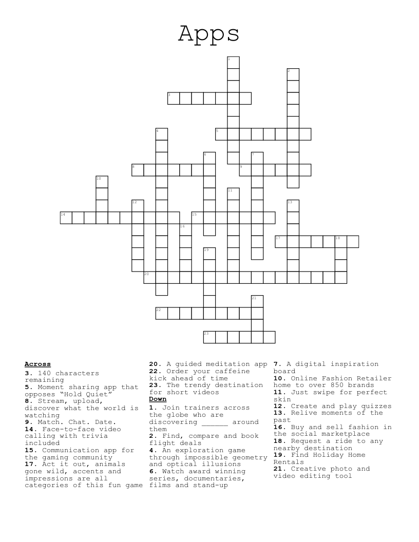 Apps Crossword WordMint